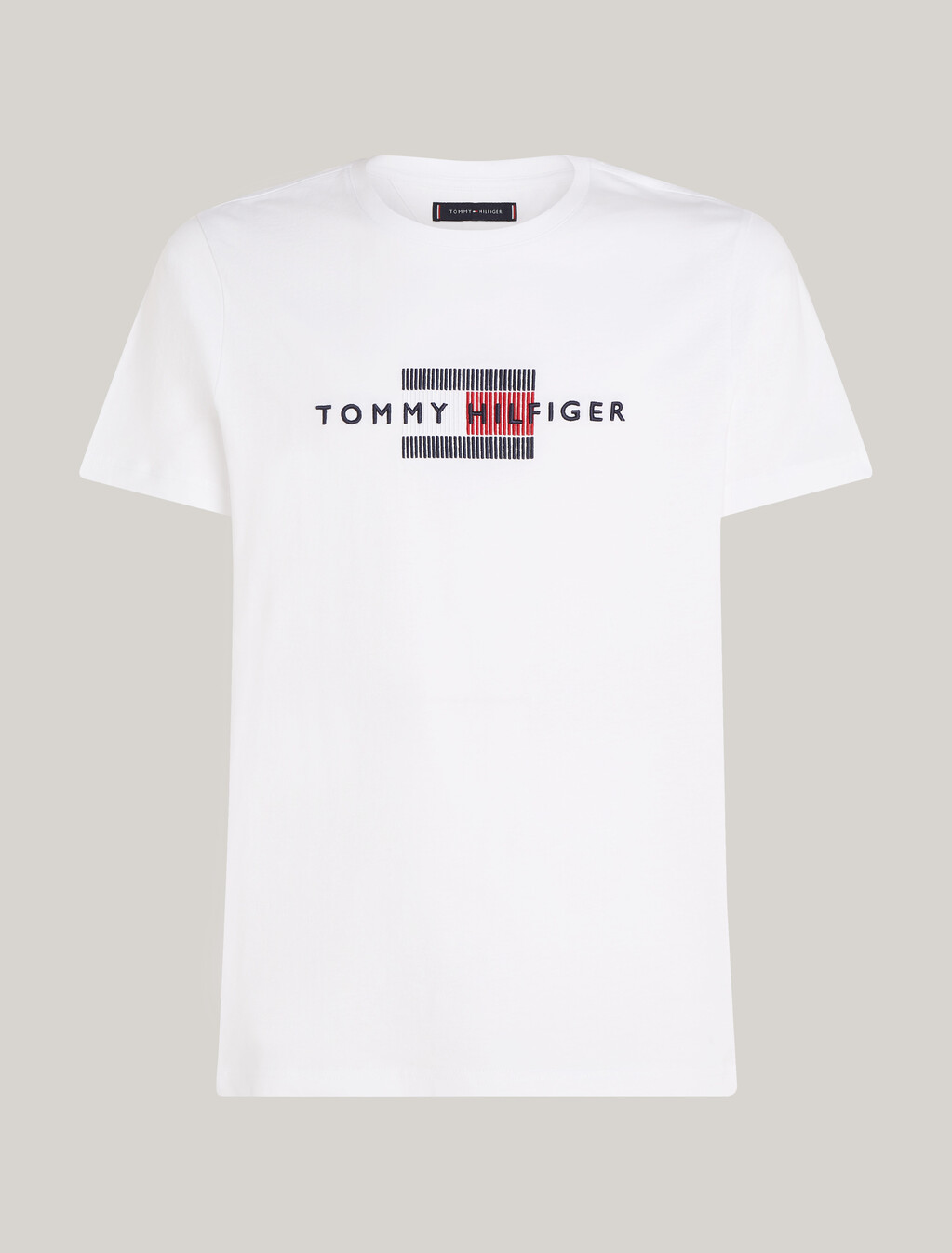 Hilfiger 旗幟刺繡 T 裇, White, hi-res