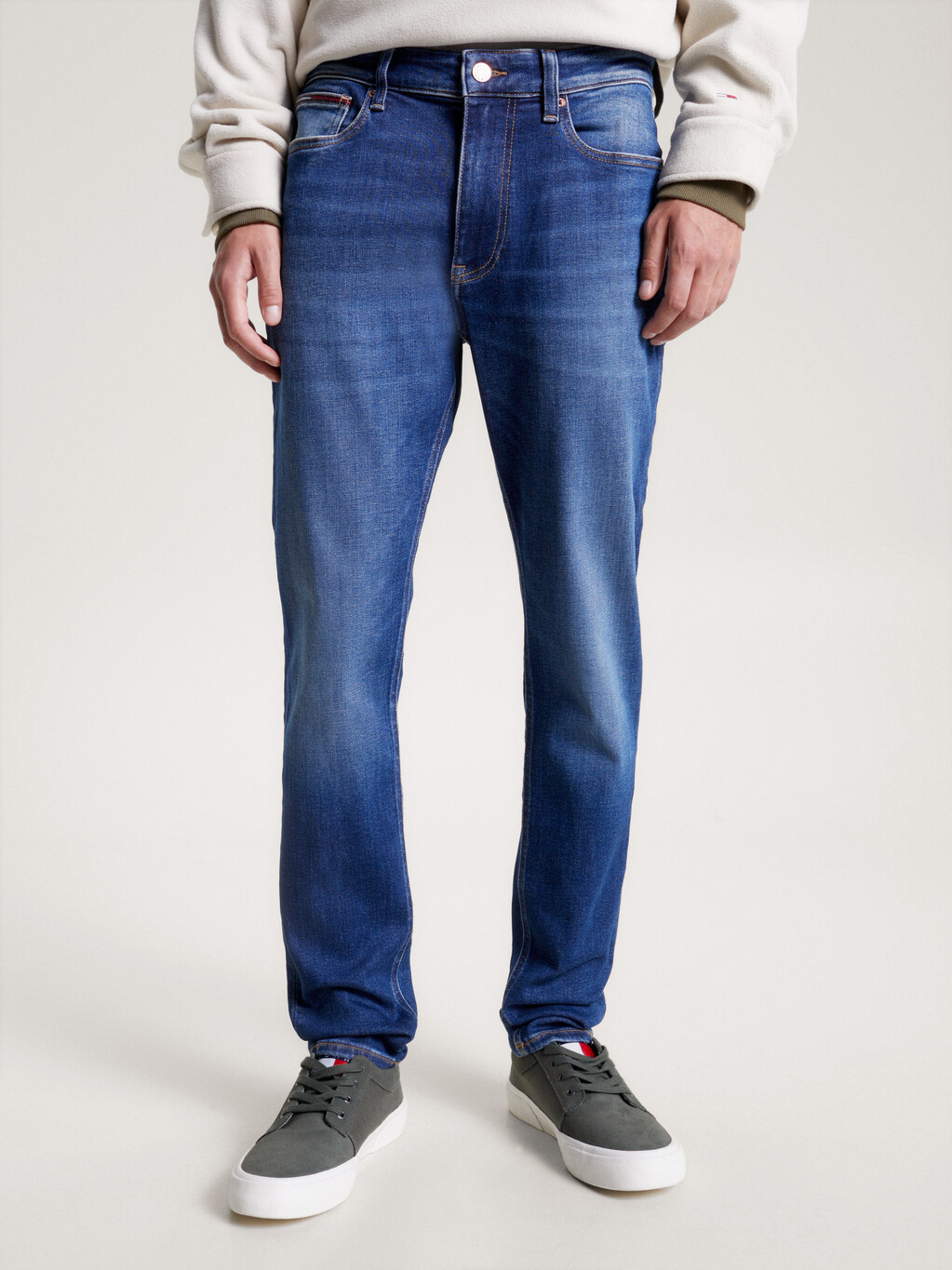 Simon Skinny Faded Jeans, Denim Dark, hi-res