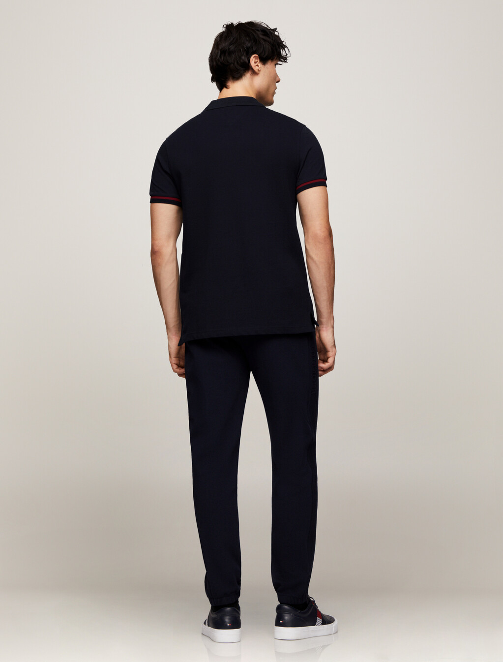 Logo Placket Stripe Cuff Polo, Desert Sky, hi-res