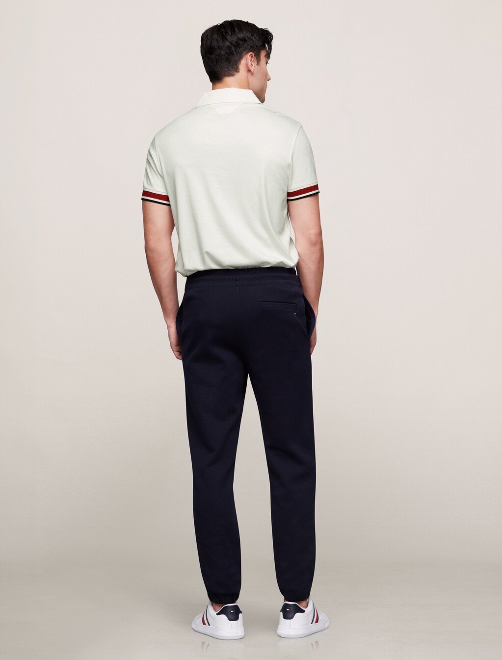雙面棉質針織袖口 Polo 衫, Ancient White, hi-res