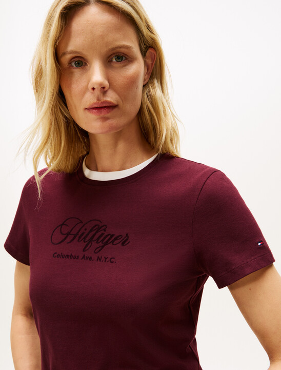 Logo Embroidery Crew Neck T-Shirt