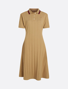 羅紋針織 Polo 洋裝, Safari Canvas, hi-res
