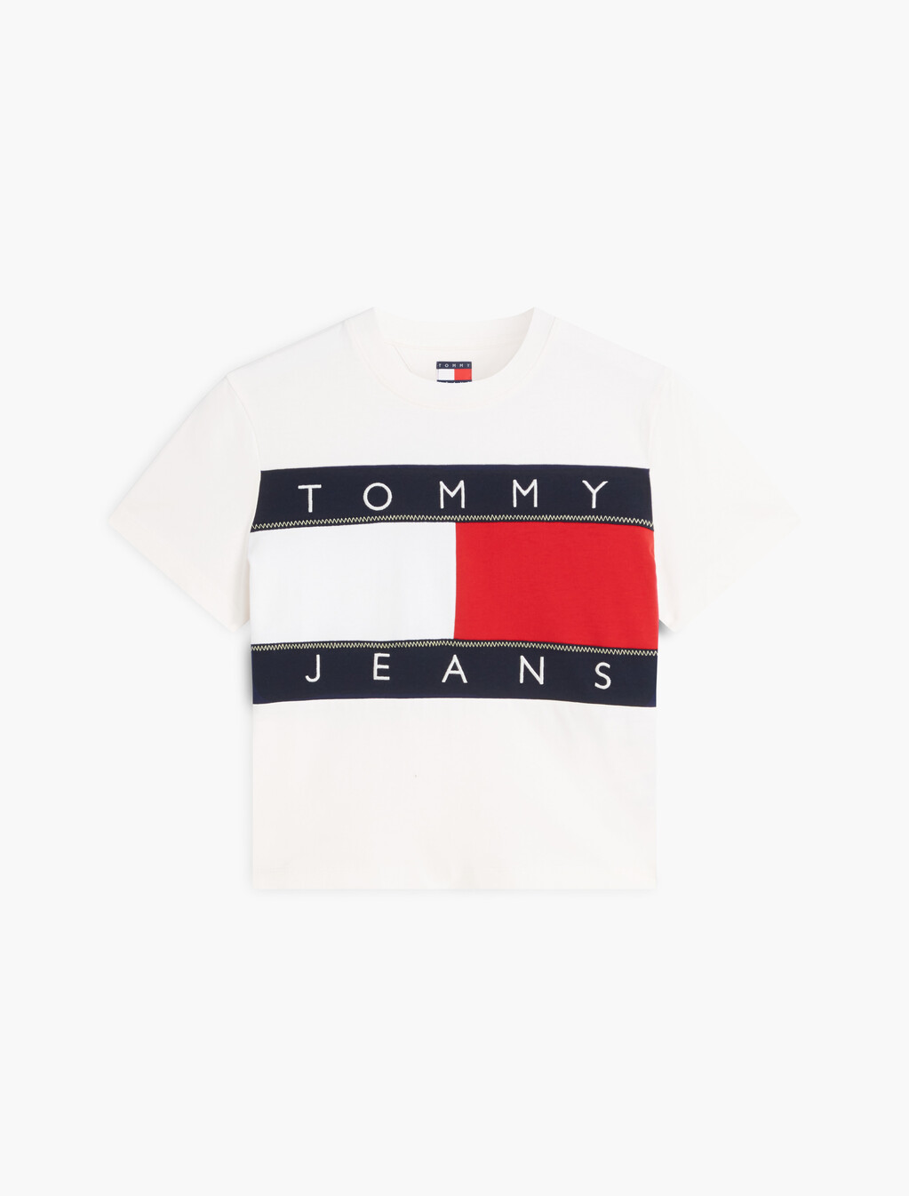 Tommy 旗幟 T 恤, Ancient White, hi-res
