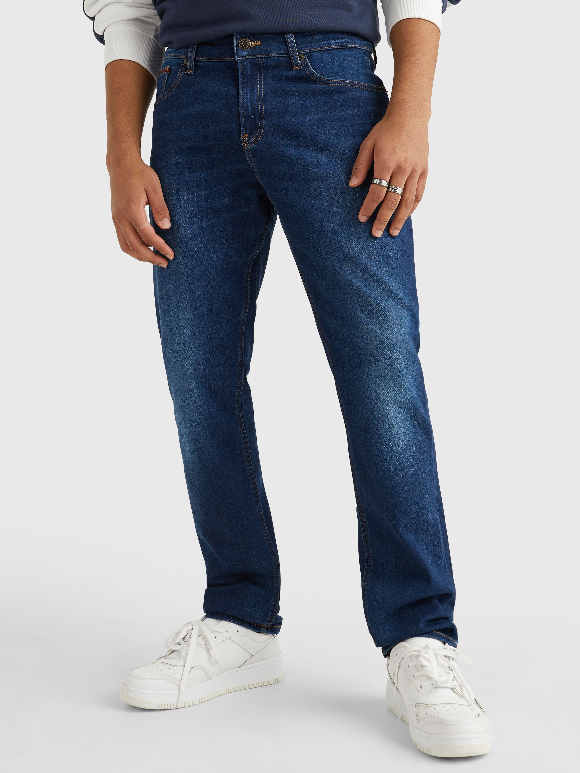 Ryan Relaxed Fit Faded Jeans Aspen Dark Blue Stretch