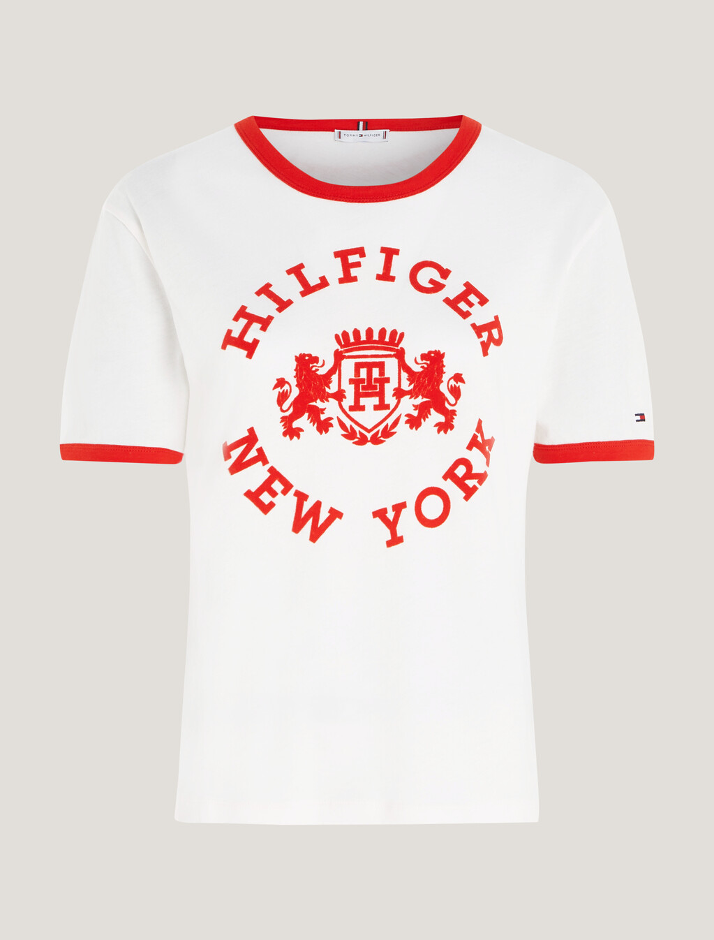 Varsity Flocked Logo T-Shirt, Ancient White, hi-res