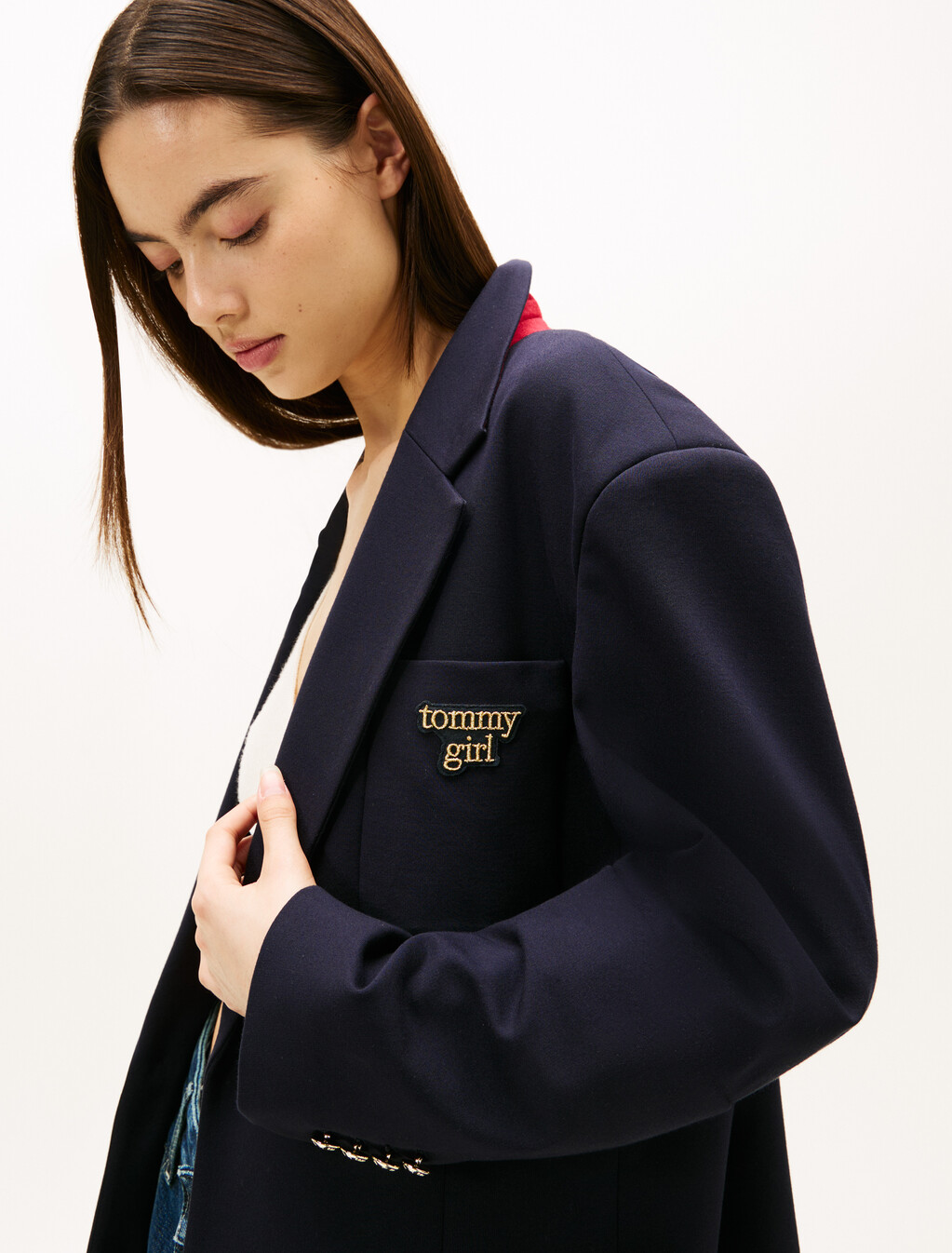 Tommy Girl Scholar Tailored Blazer, Sport Navy, hi-res