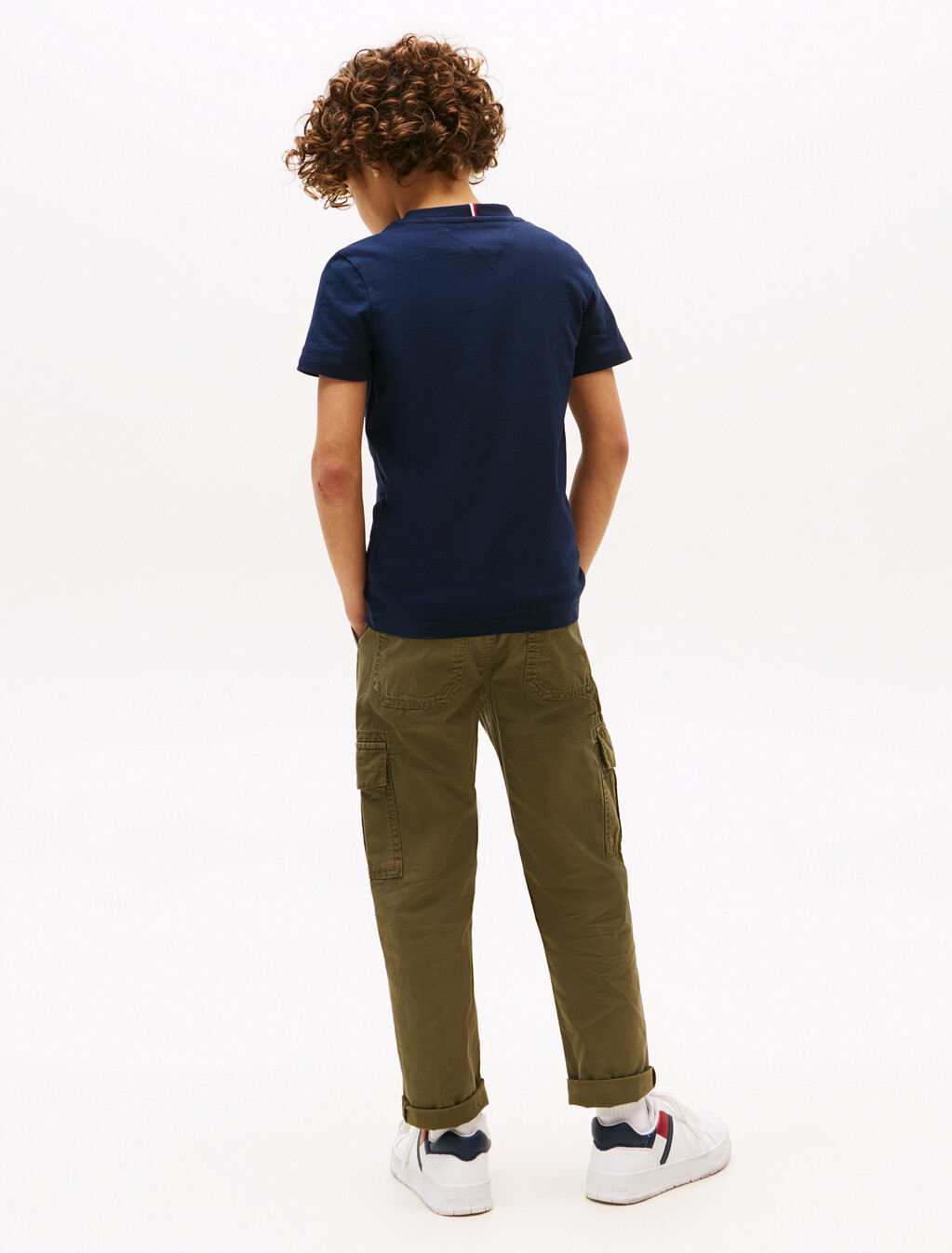 紋理感印花圖案 T 恤, Dark Night Navy, hi-res