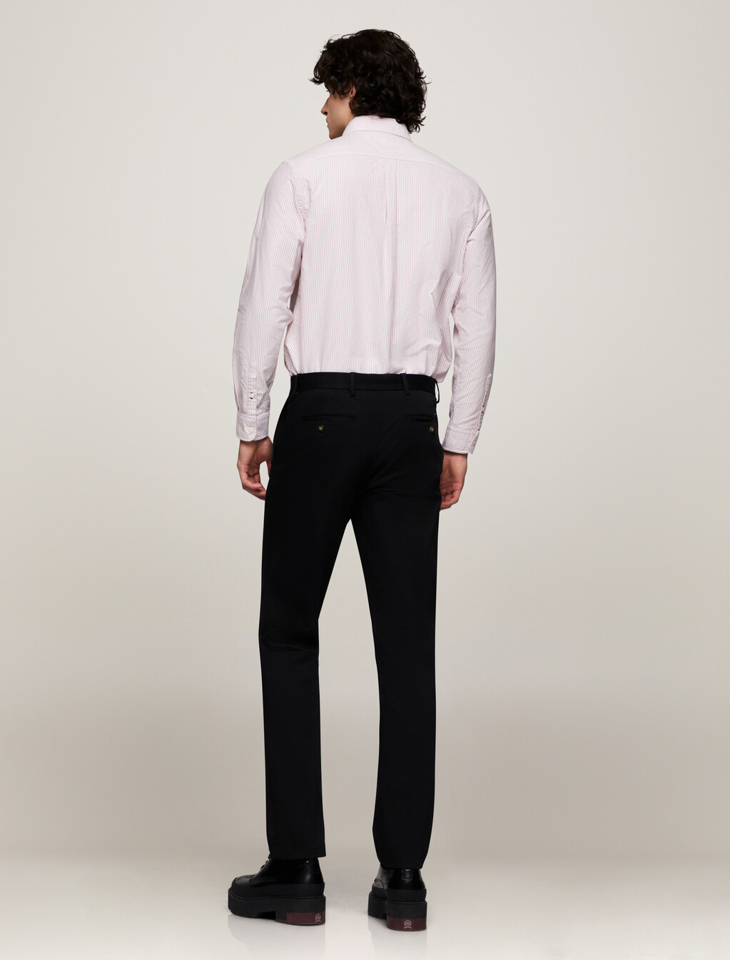 Stripe Organic Cotton Oxford Shirt, Terra Red / White, hi-res