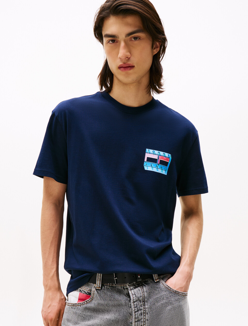 Back Graphic Crew Neck T-Shirt, Dark Night Navy, hi-res