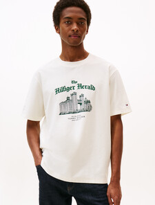 Graphic Relaxed Crew Neck T-Shirt, Ivory Petal, hi-res