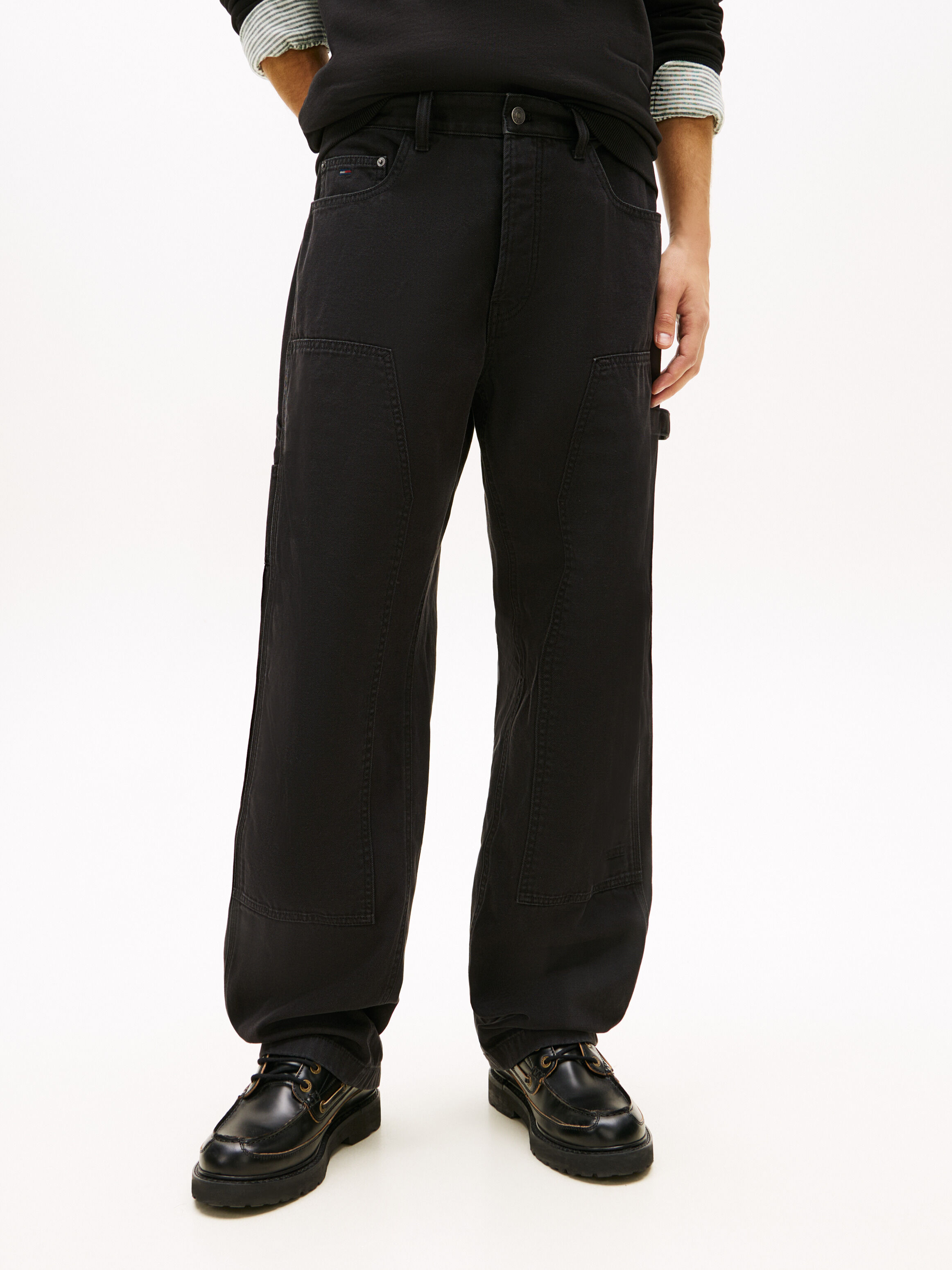 Jaimie Relaxed Twill Carpenter Trousers | black | Tommy Hilfiger