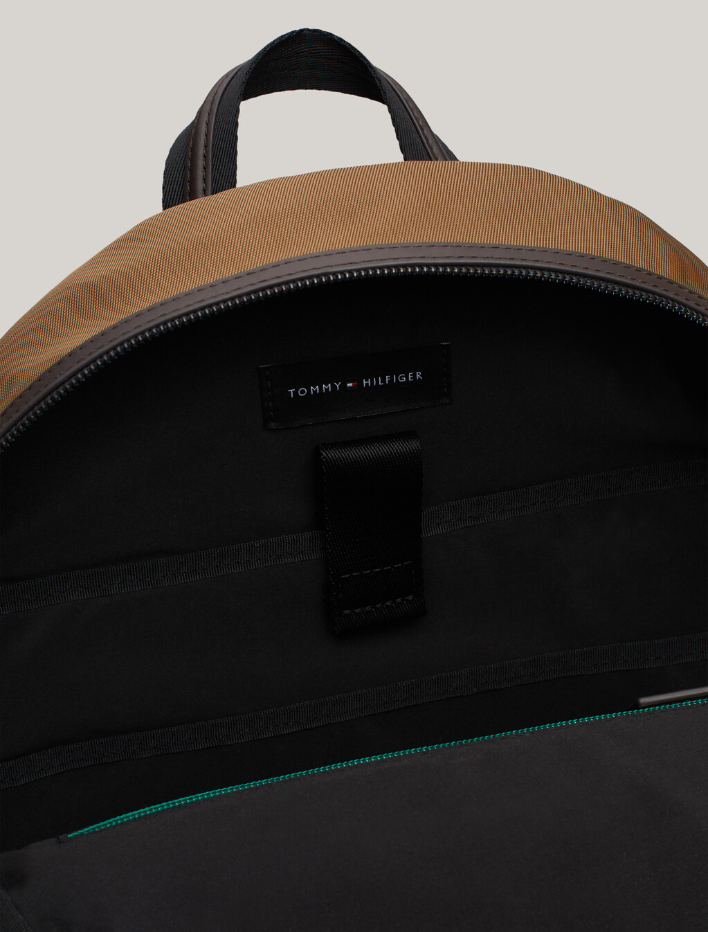 Casual Logo Patch Dome Backpack, Brown Olive, hi-res