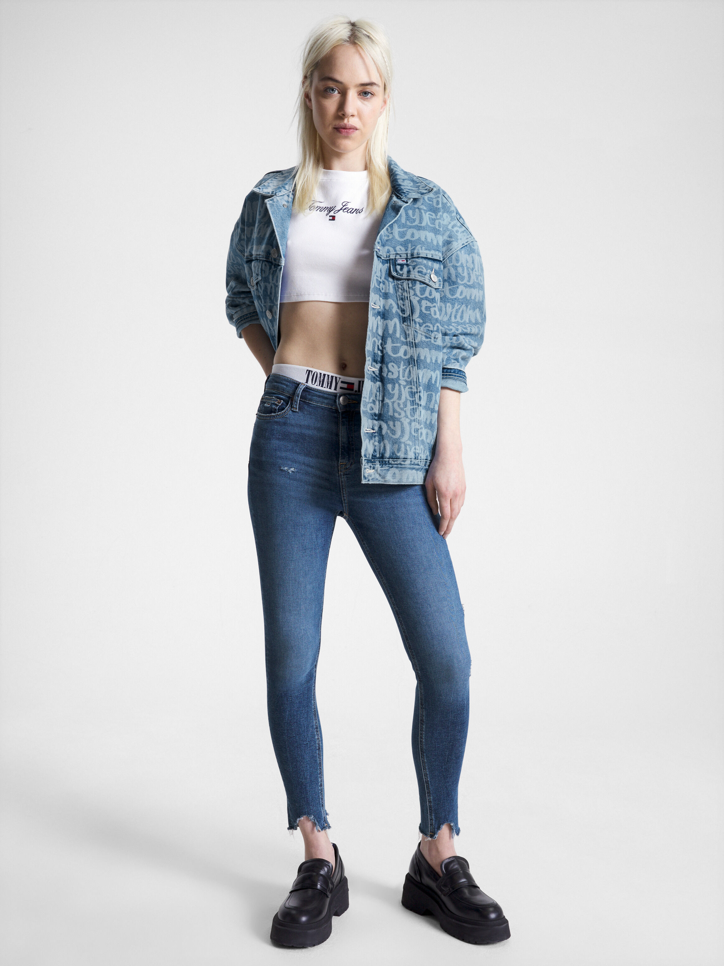 Tommy hilfiger clearance crop jeans