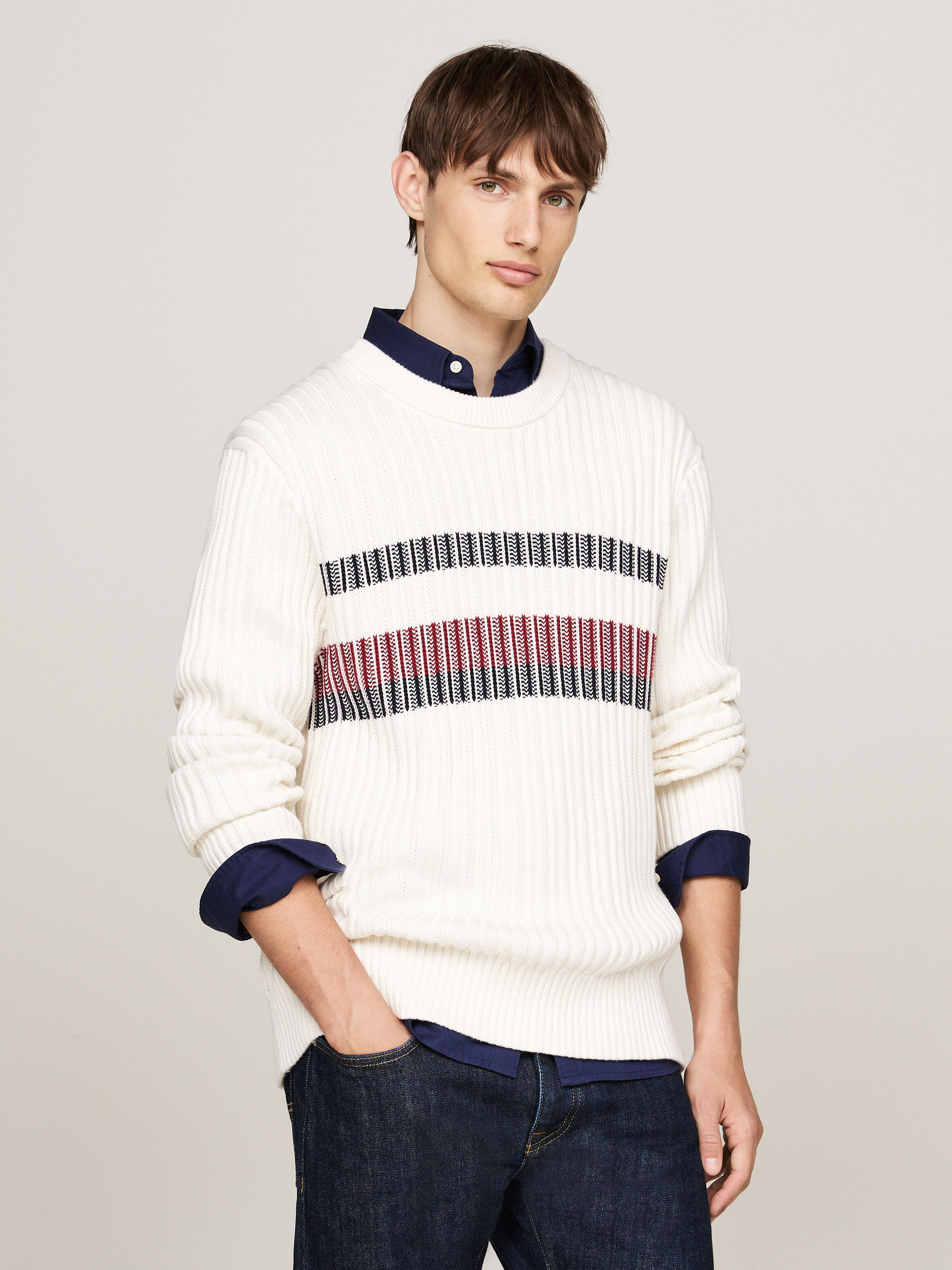 Chunky Rib Knit Relaxed Jumper