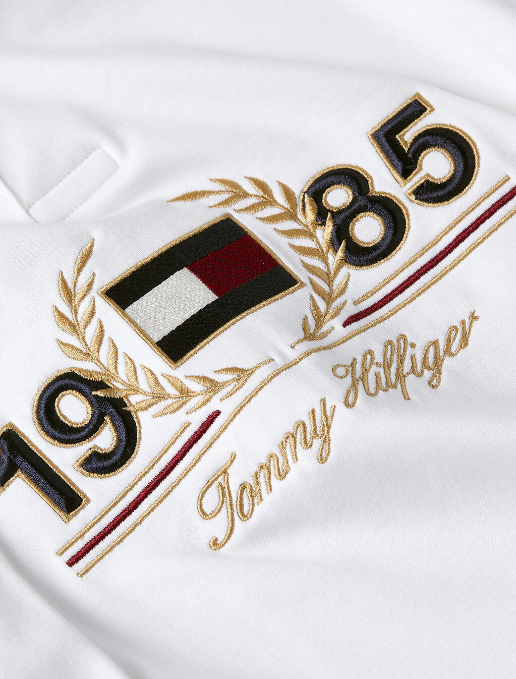 Tommy Hilfiger徽章Polo恤, White, hi-res