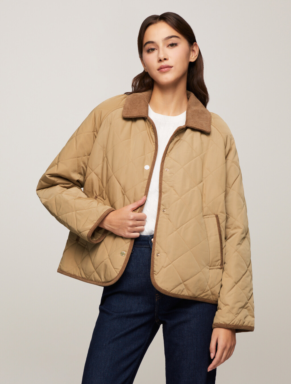 絎縫雙面外套, Classic Khaki, hi-res