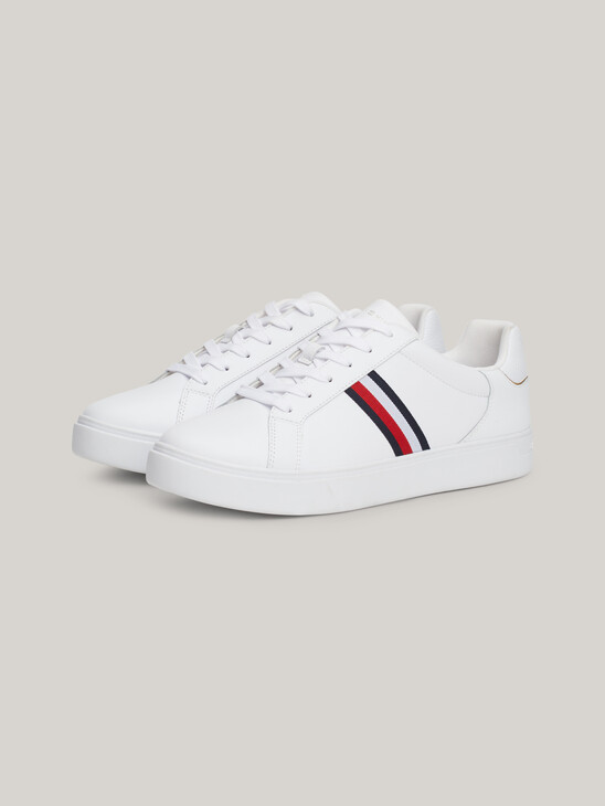 Essential Leather Signature Tape Court Trainers