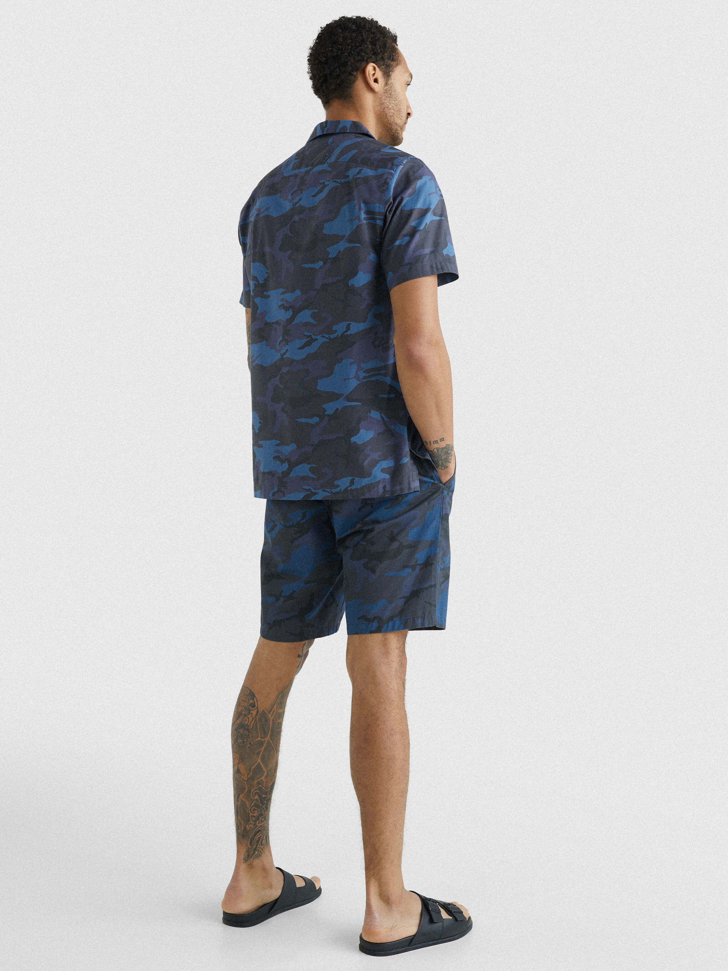 Tommy Hilfiger Flex Camo Short Sleeve Shirt blue Tommy
