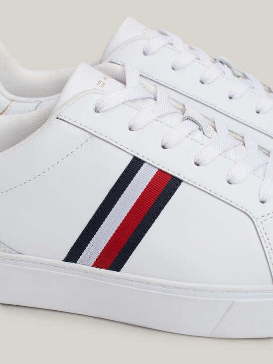 Essential Leather Signature Tape Court Trainers