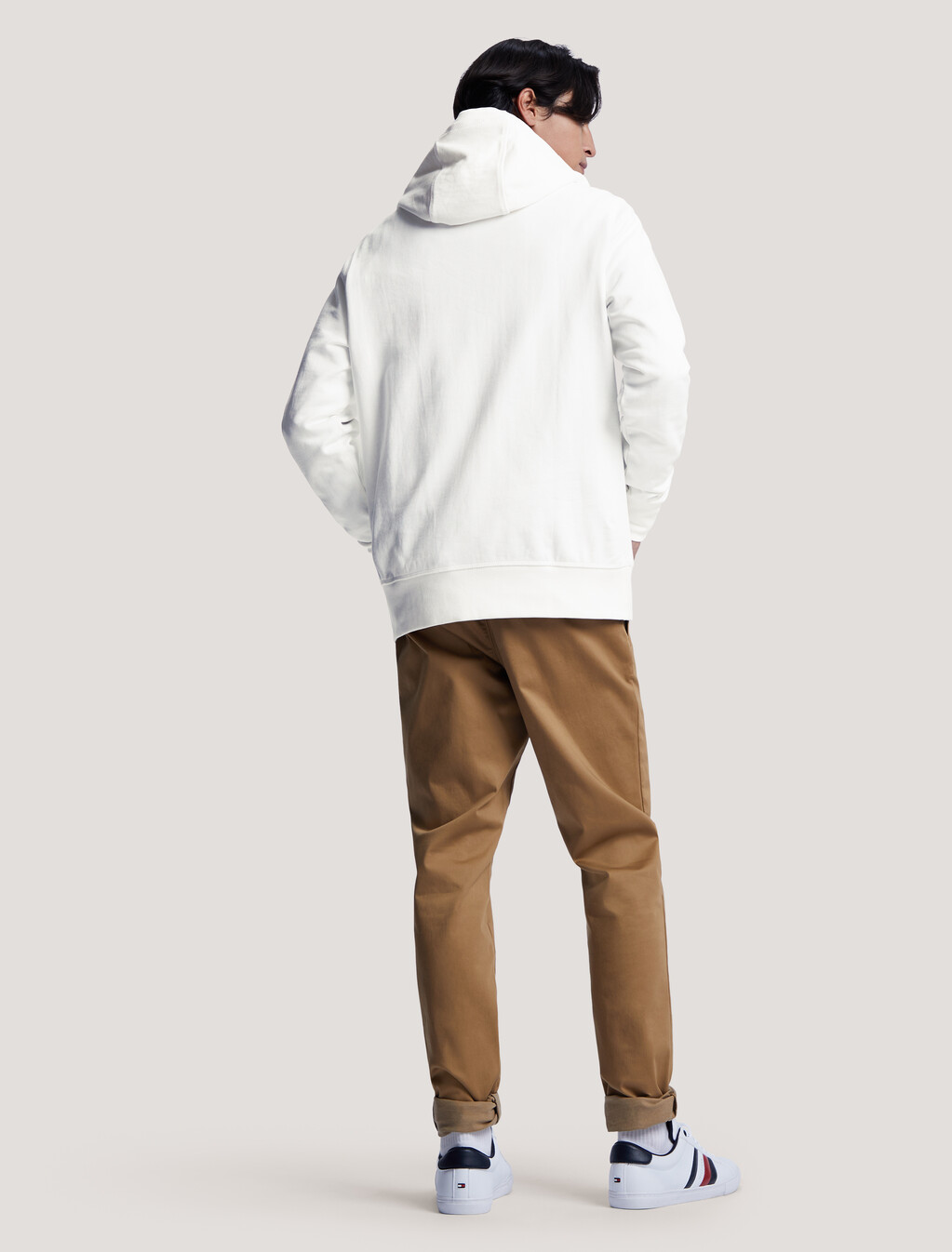 Tommy 標誌連帽衫, White, hi-res