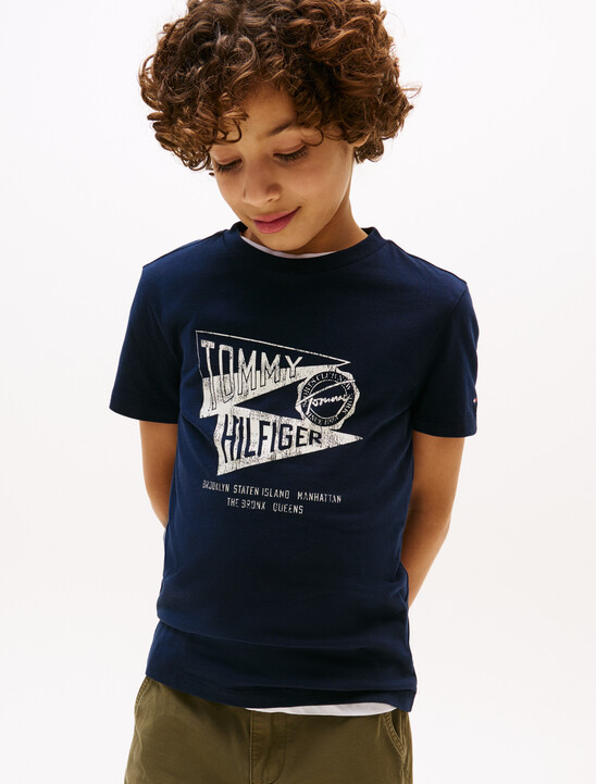 紋理感印花圖案 T 恤