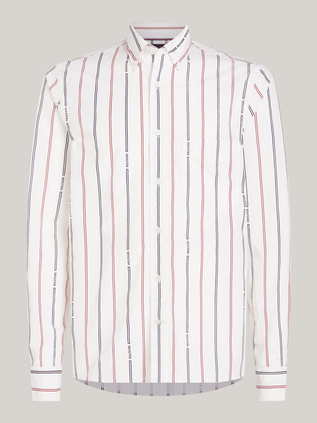 Hilfiger Monotype Pinstripe Regular Fit Shirt, Ancient White / Multi, hi-res