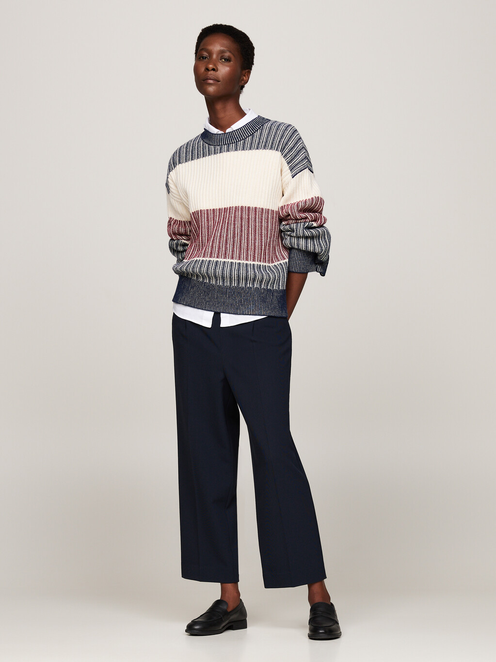 Signature Wool Blend Relaxed Jumper, Desert Sky, hi-res