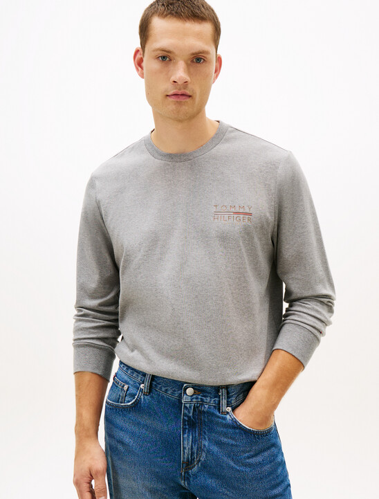 Icon 標誌刺繡長袖 T 恤