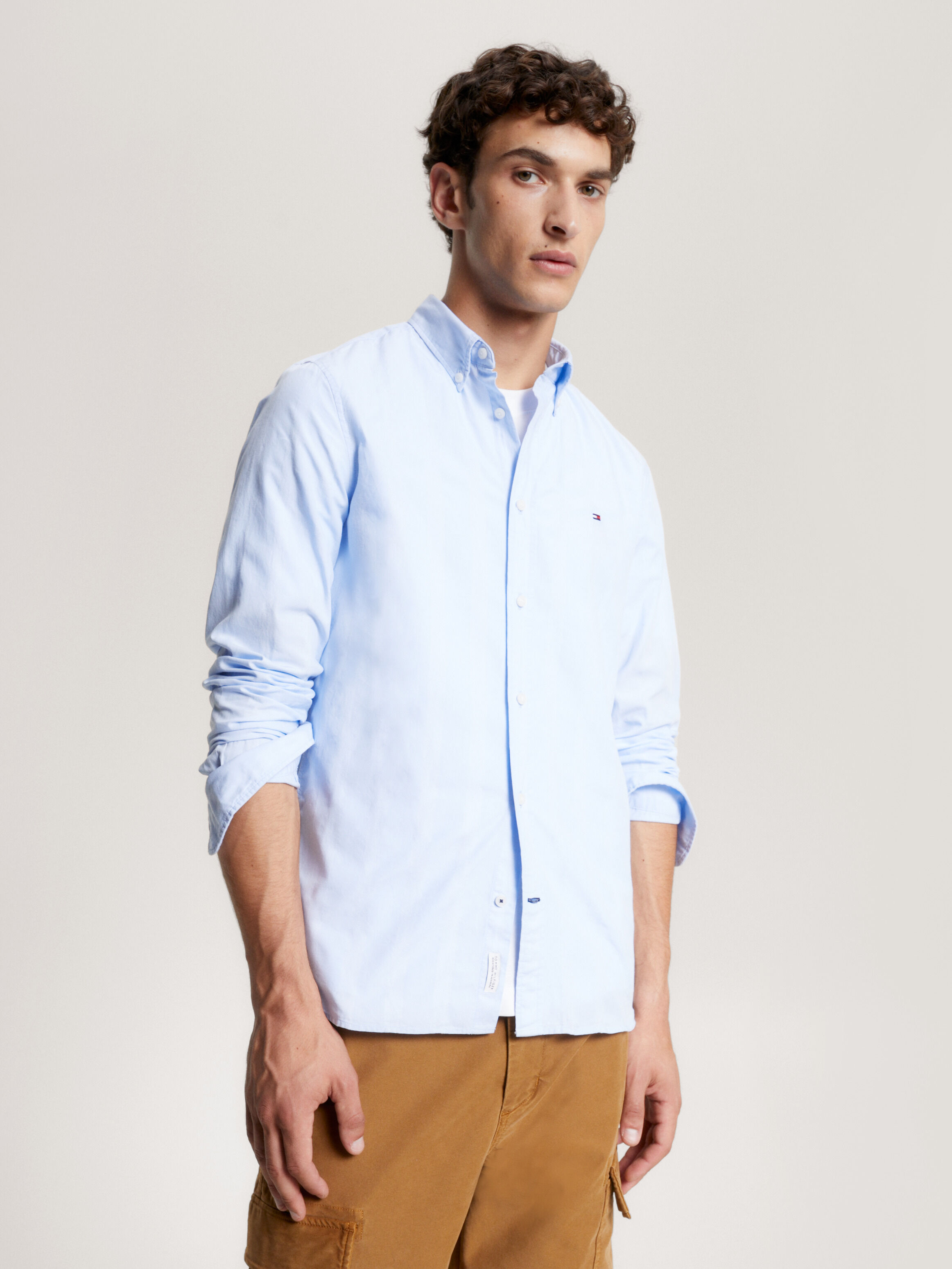 Tonal Stripe Slim Fit Oxford Shirt