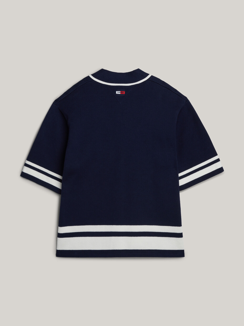 Dual Gender Logo Knit Baseball Shirt, Empire Navy, hi-res