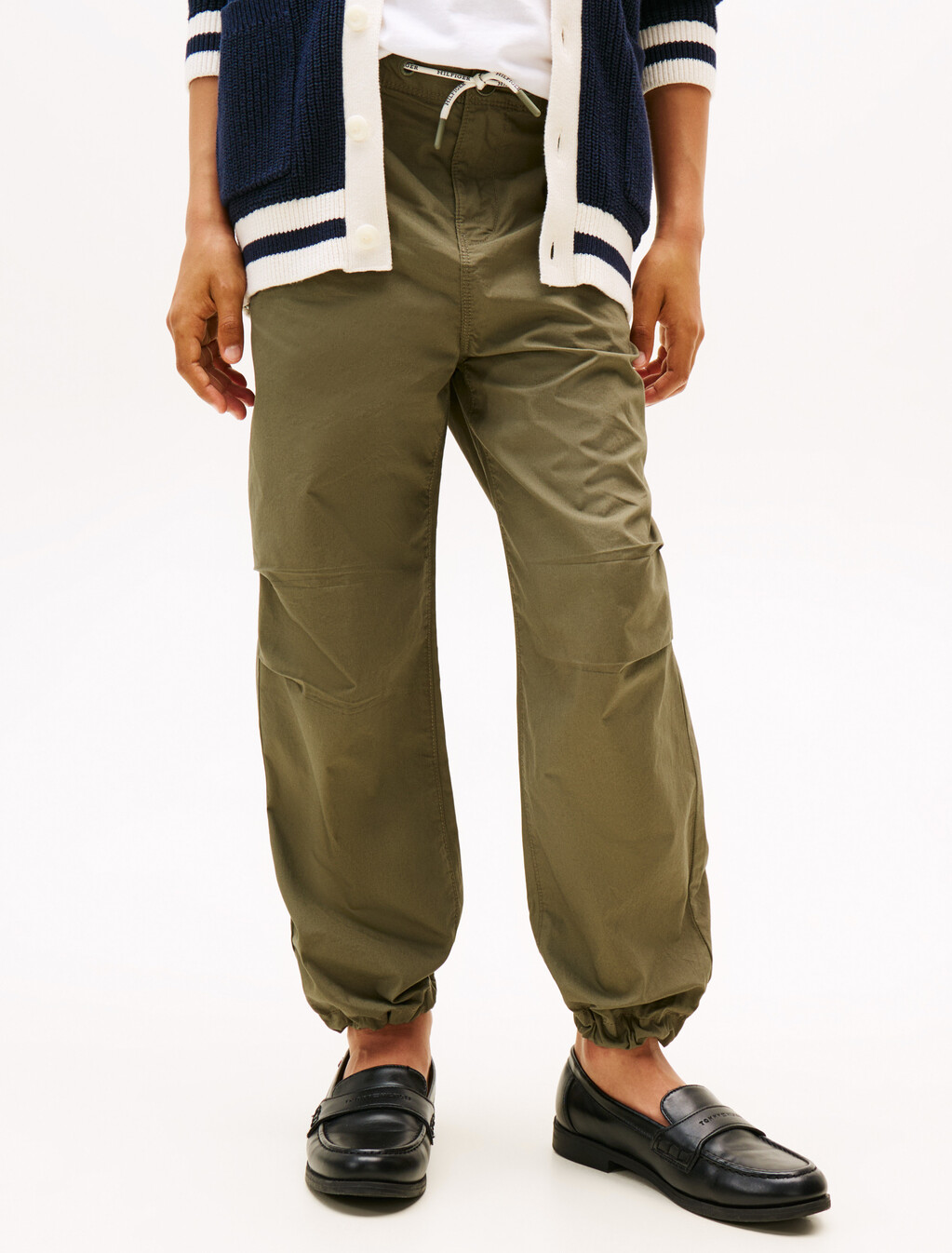 男童裝降落傘長褲, Battle Green, hi-res