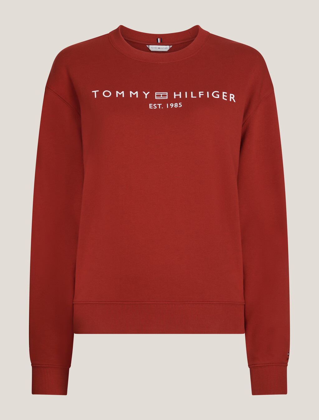 Monogram Cropped Sweatshirt, Dark Magma, hi-res