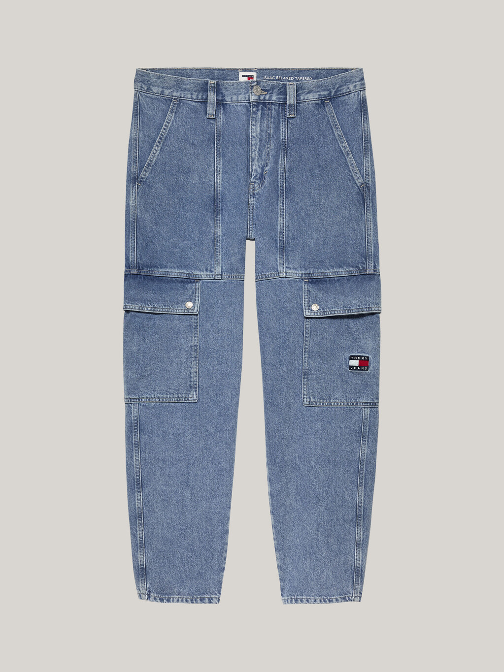 Isaac Relaxed Taper Utility Jeans, Denim Medium, hi-res