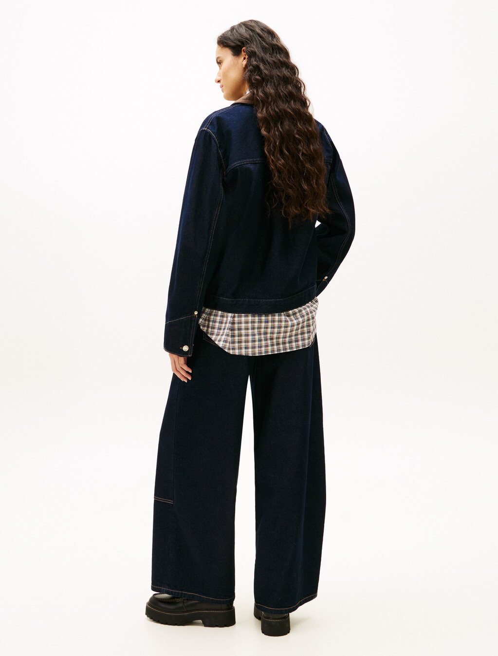 Oversized Denim Chore Jacket, Denim Dark, hi-res