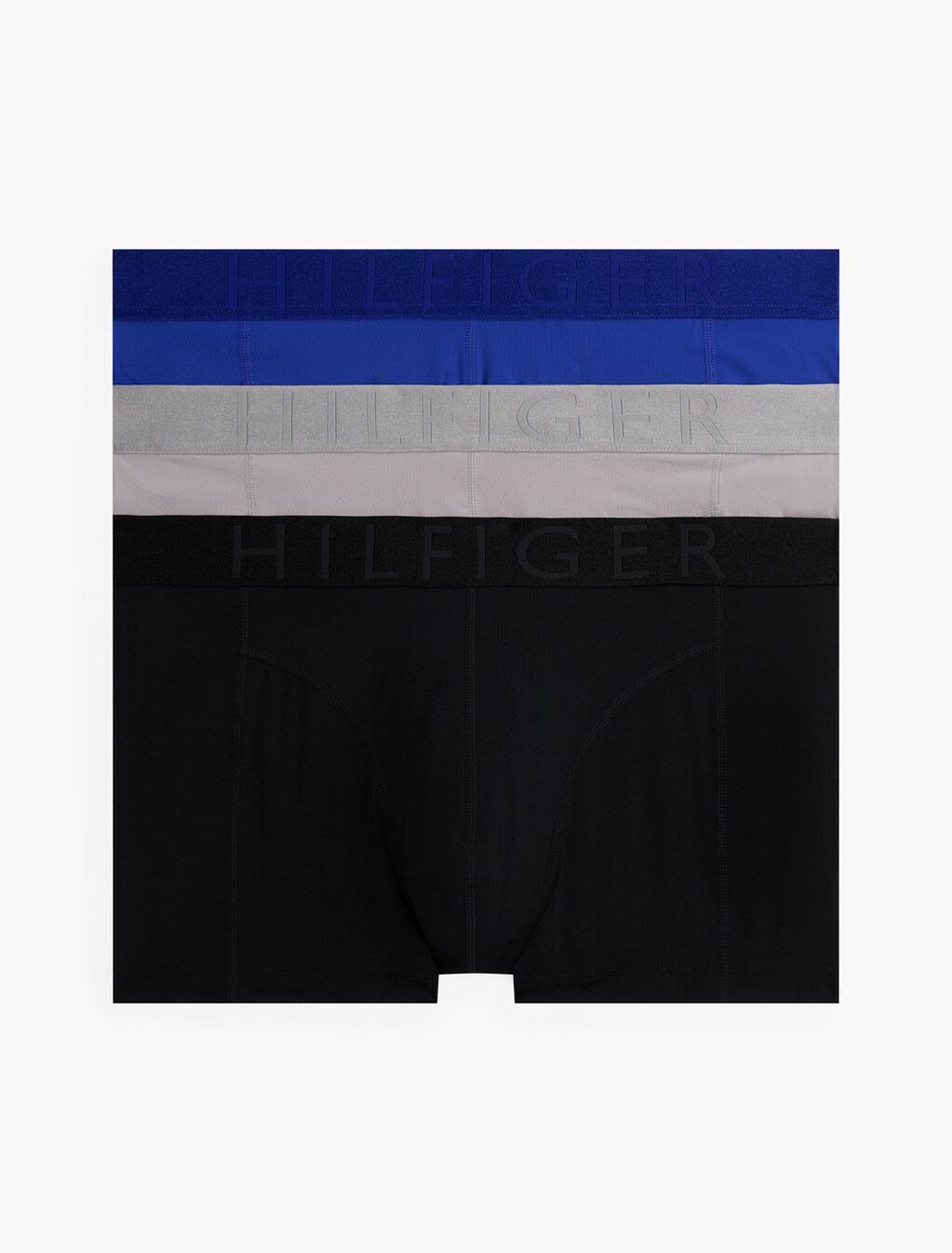 金屬色腰帶平角內褲 3 件組, Blk/Wge Blu/Antq Silver, hi-res