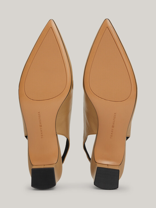 TH Monogram Leather Slingback Heels