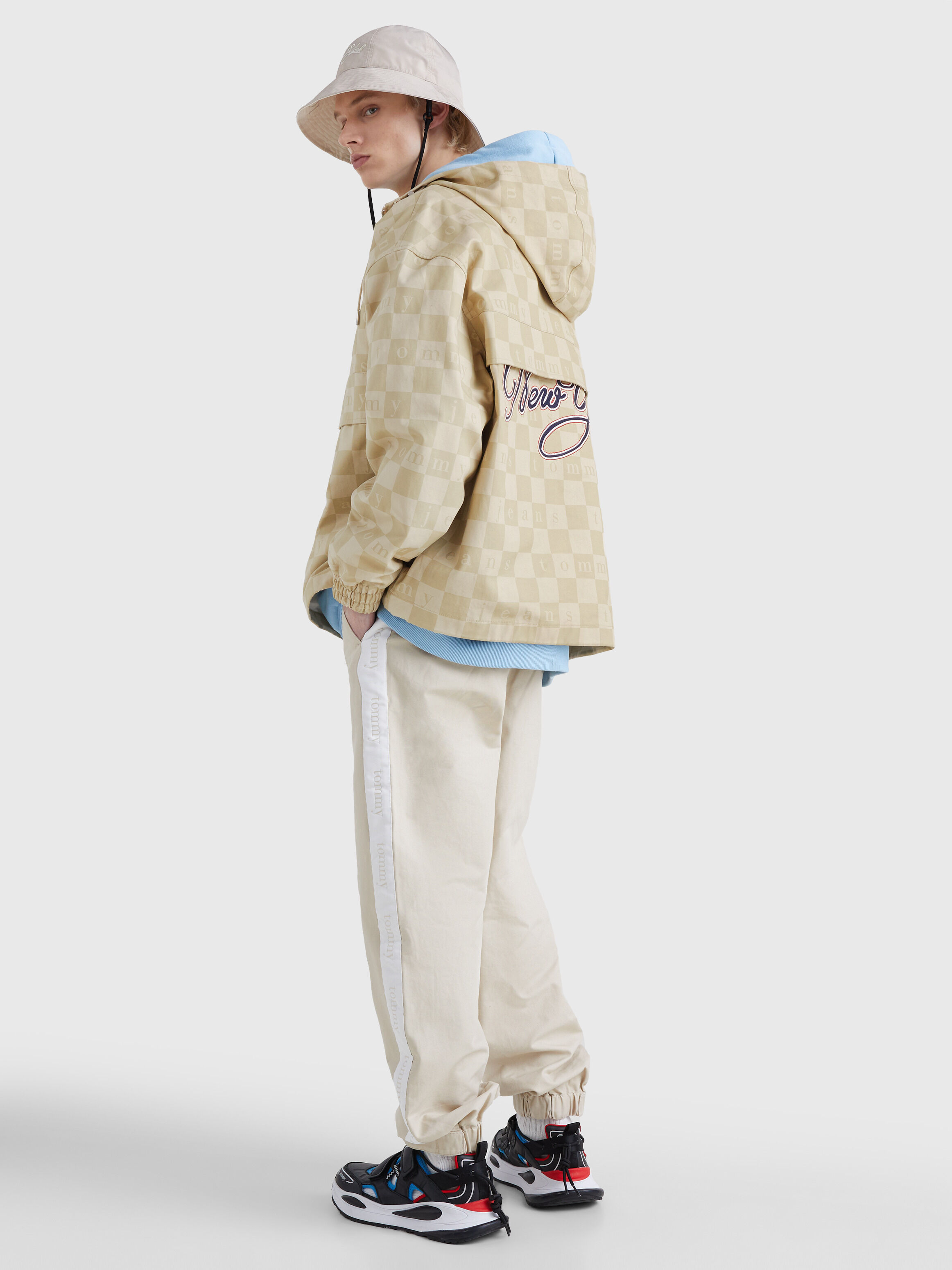 Dual Gender Checkerboard Chicago Windbreaker natural Tommy