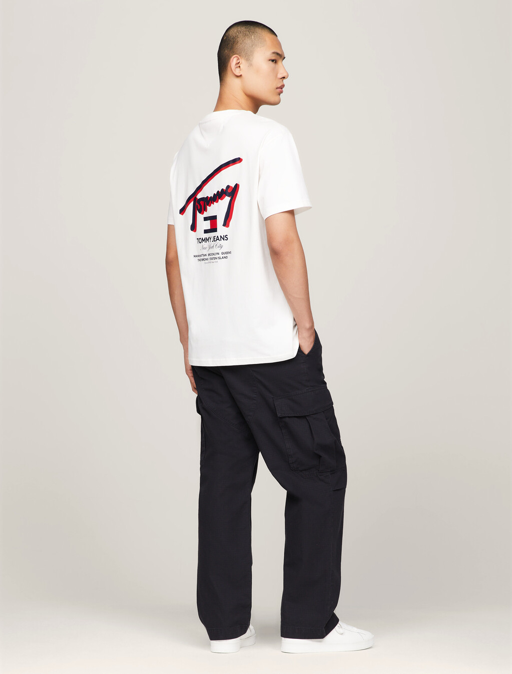 Signature Back Logo T-Shirt, Ancient White, hi-res
