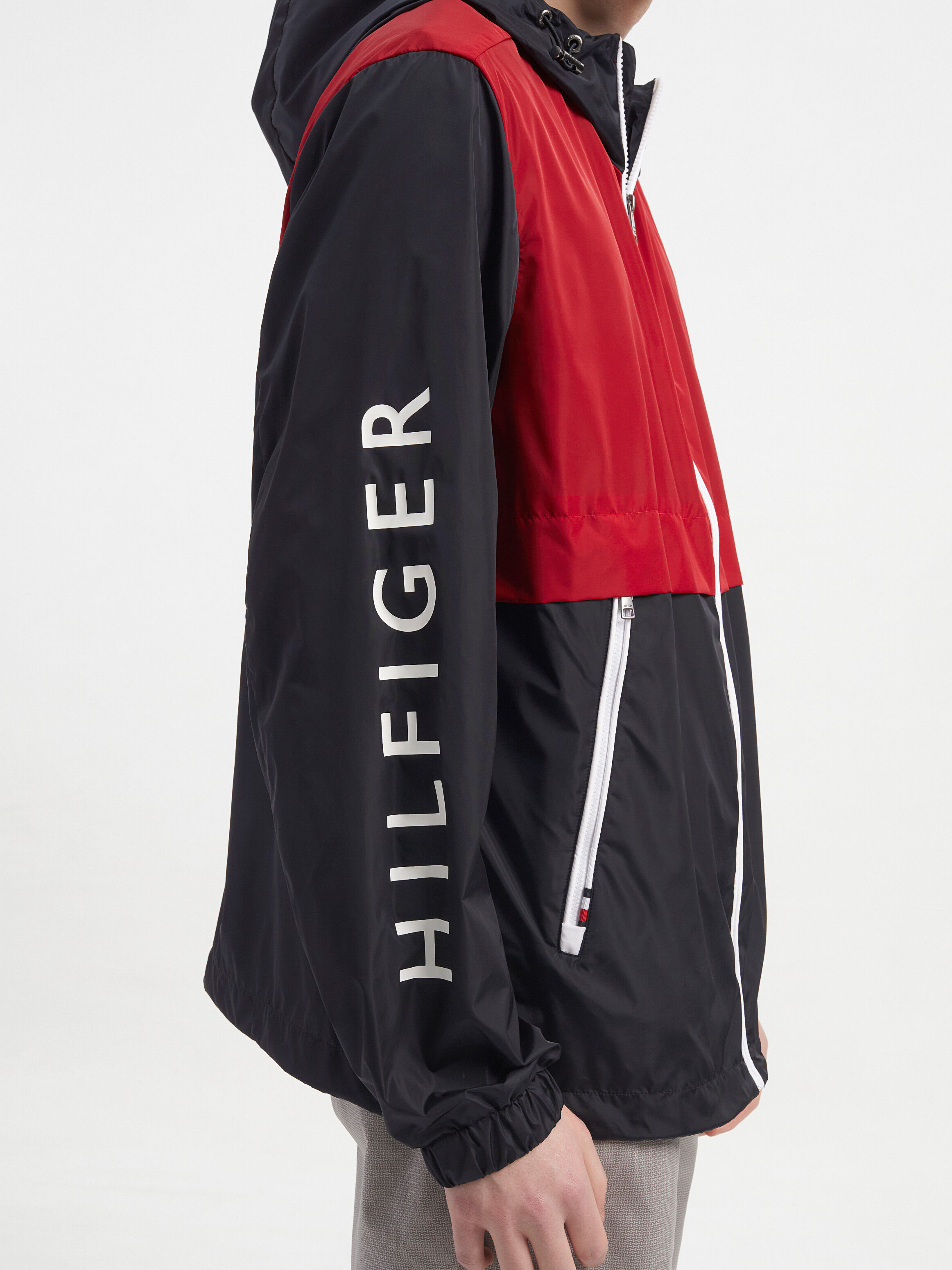 Packable Color Block Hooded Jacket blue Tommy Hilfiger Taiwan
