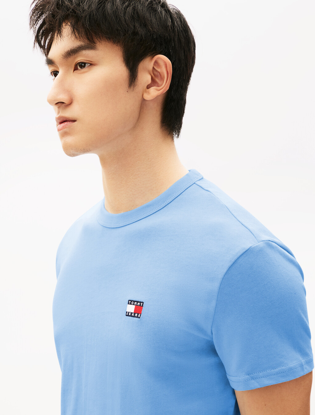 Tommy Badge Crew Neck T-Shirt, Sugarplum Blue, hi-res