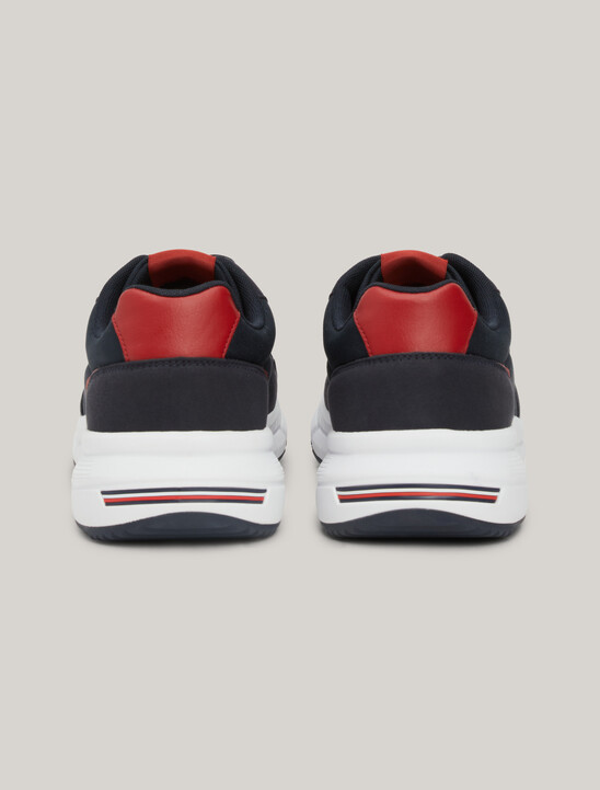 Logo Mixed Texture Chunky Trainers