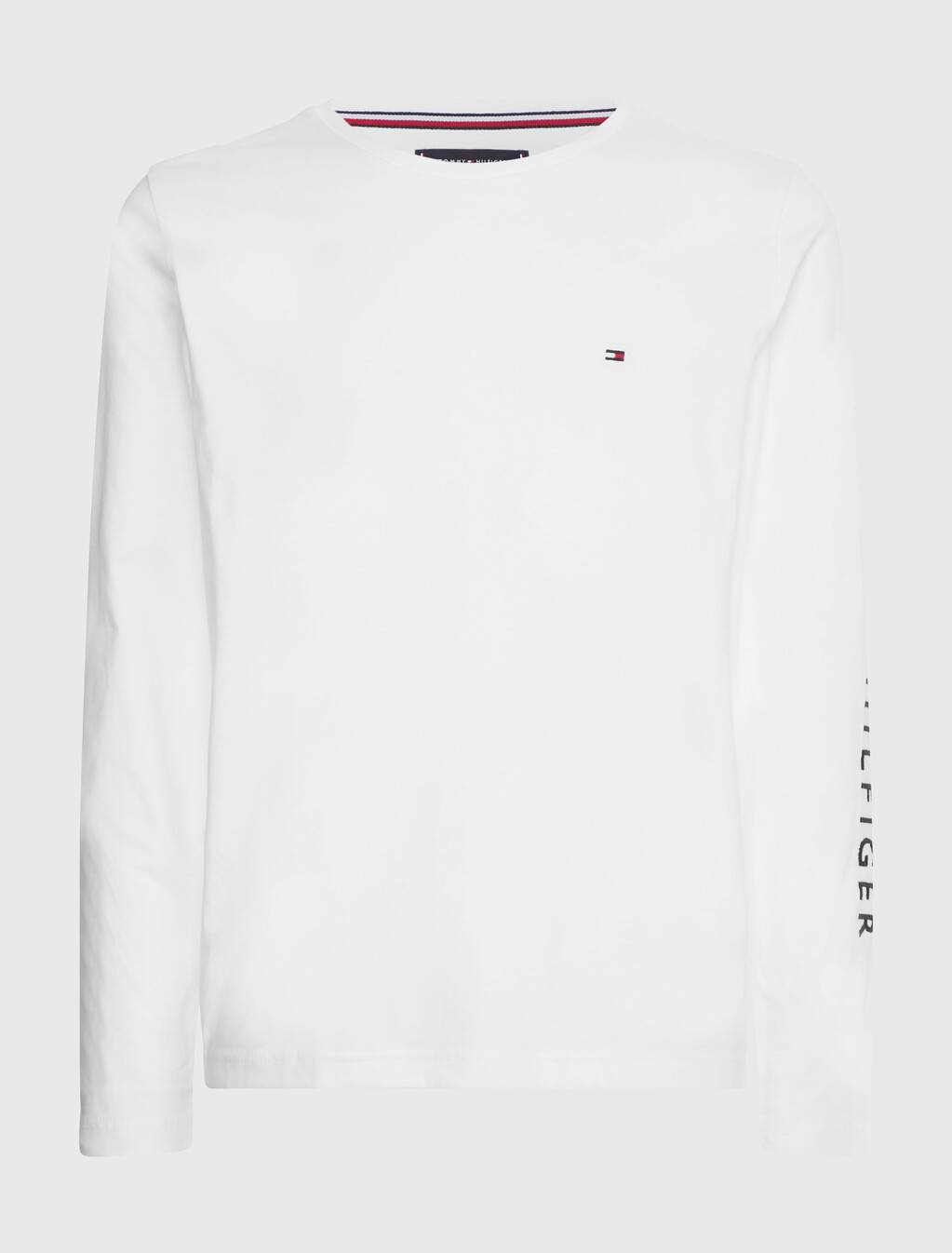 長袖棉 T 恤, White, hi-res