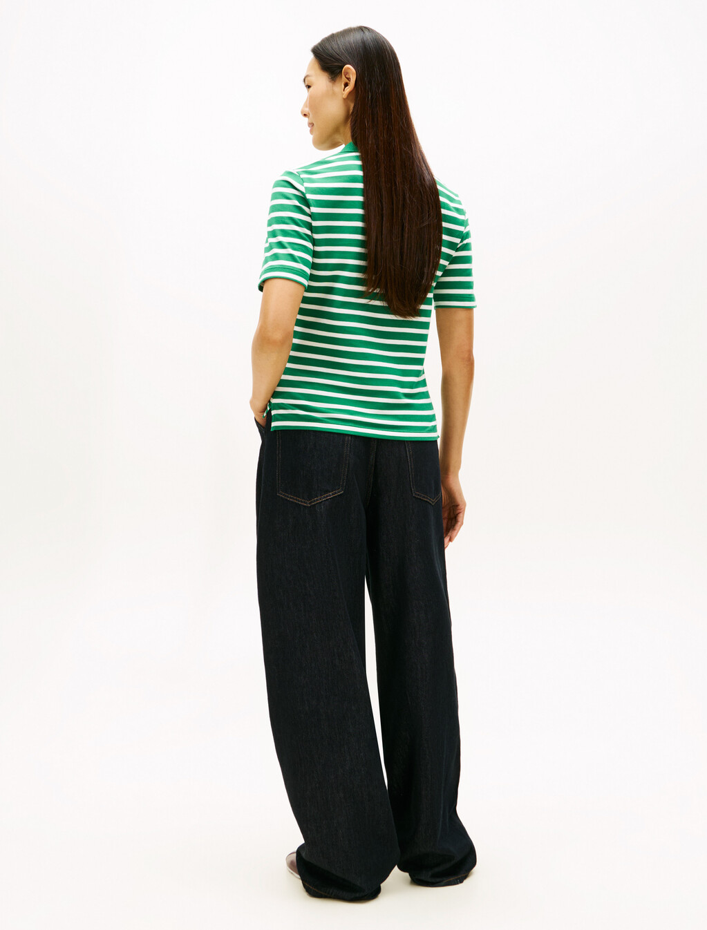 1985 Collection Flag Embroidery Regular Polo, Nouveau Green / Ecru Stp, hi-res