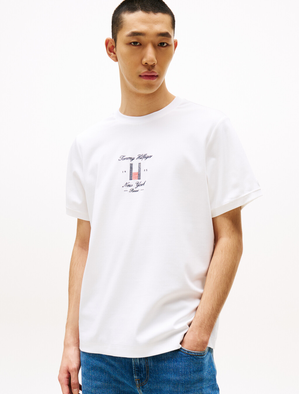 季節主打標誌 T 恤, White, hi-res