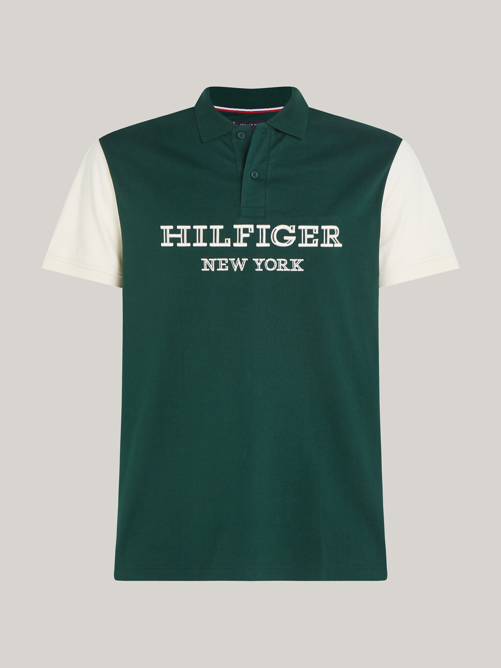 Hilfiger Monotype 拼色常規版型 Polo 衫, Calico / Hunter, hi-res