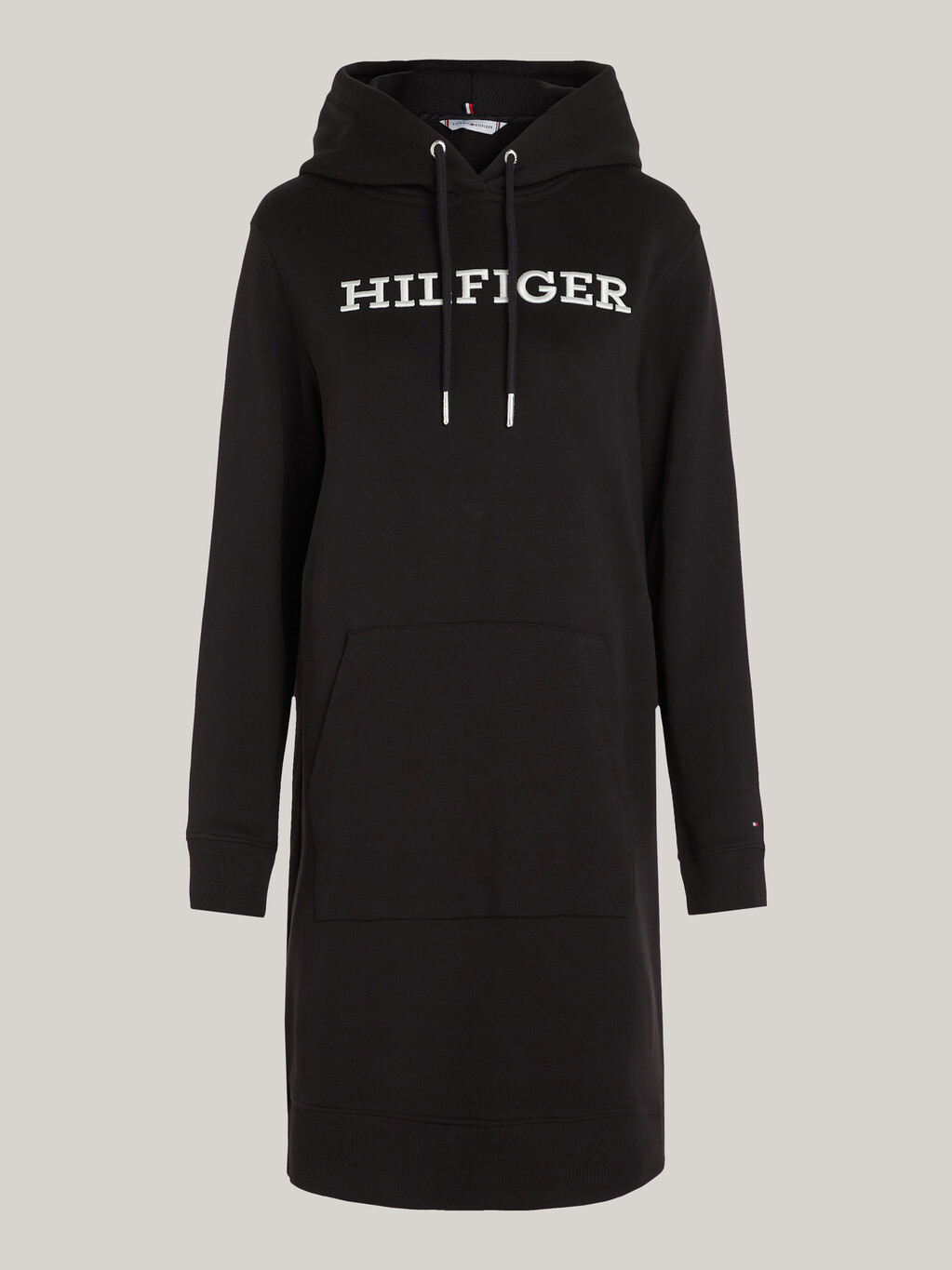Hilfiger Monotype Logo Embroidery Hoody Dress, Black, hi-res
