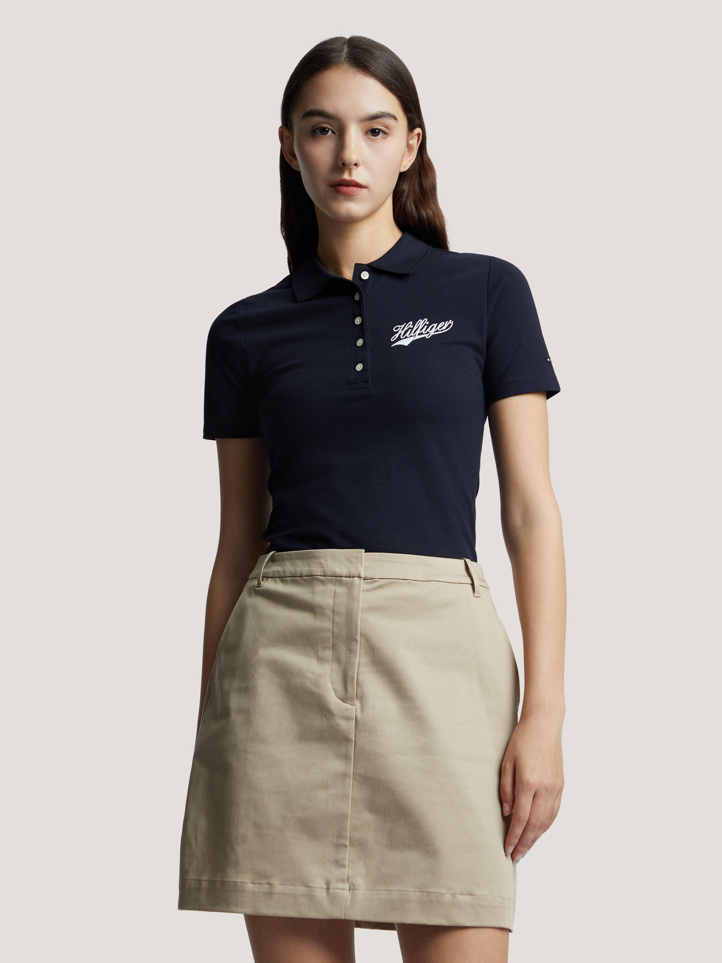 Tommy hilfiger white polo shirt womens outlet