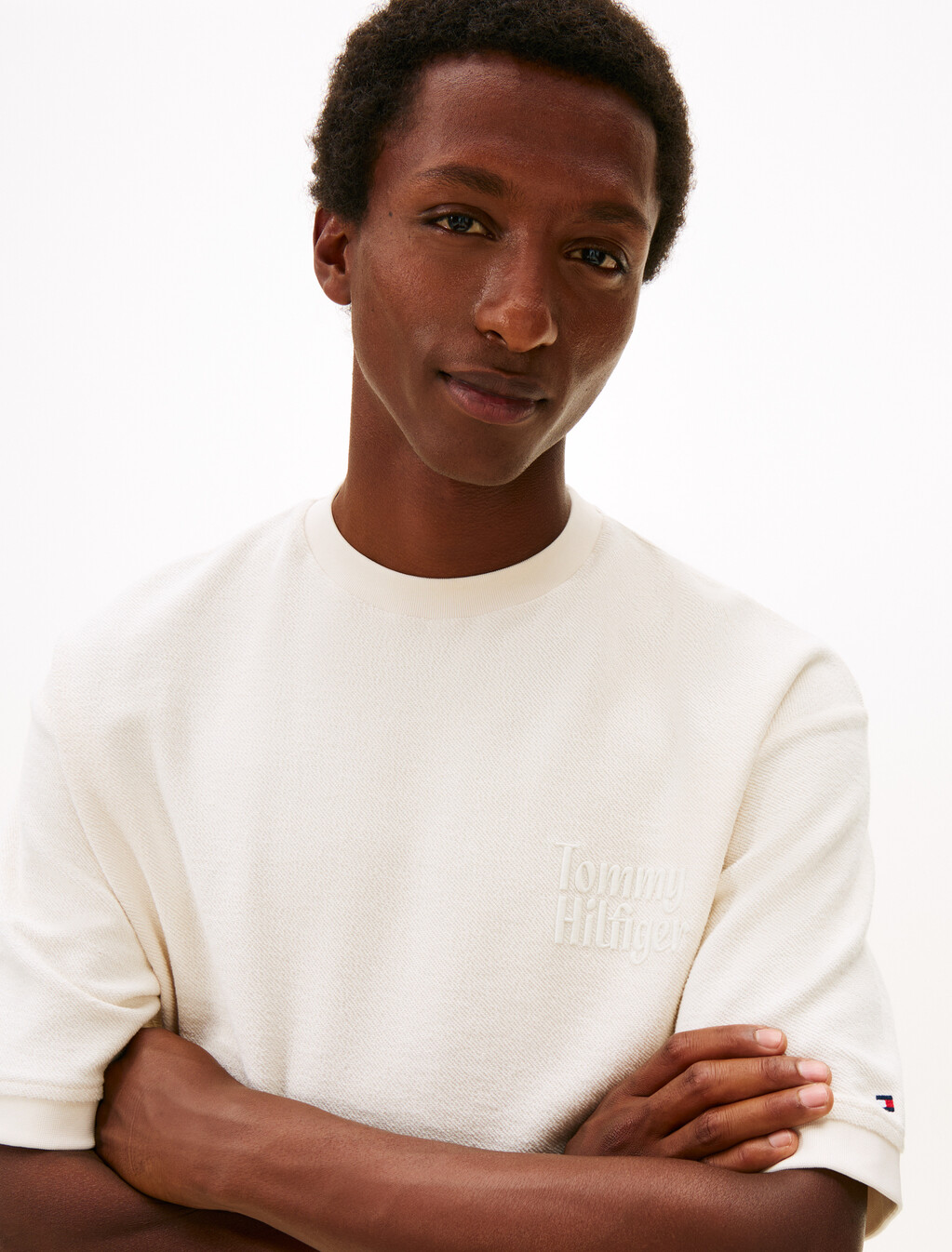 Reverse Terry Sweatshirt, Ivory Petal, hi-res