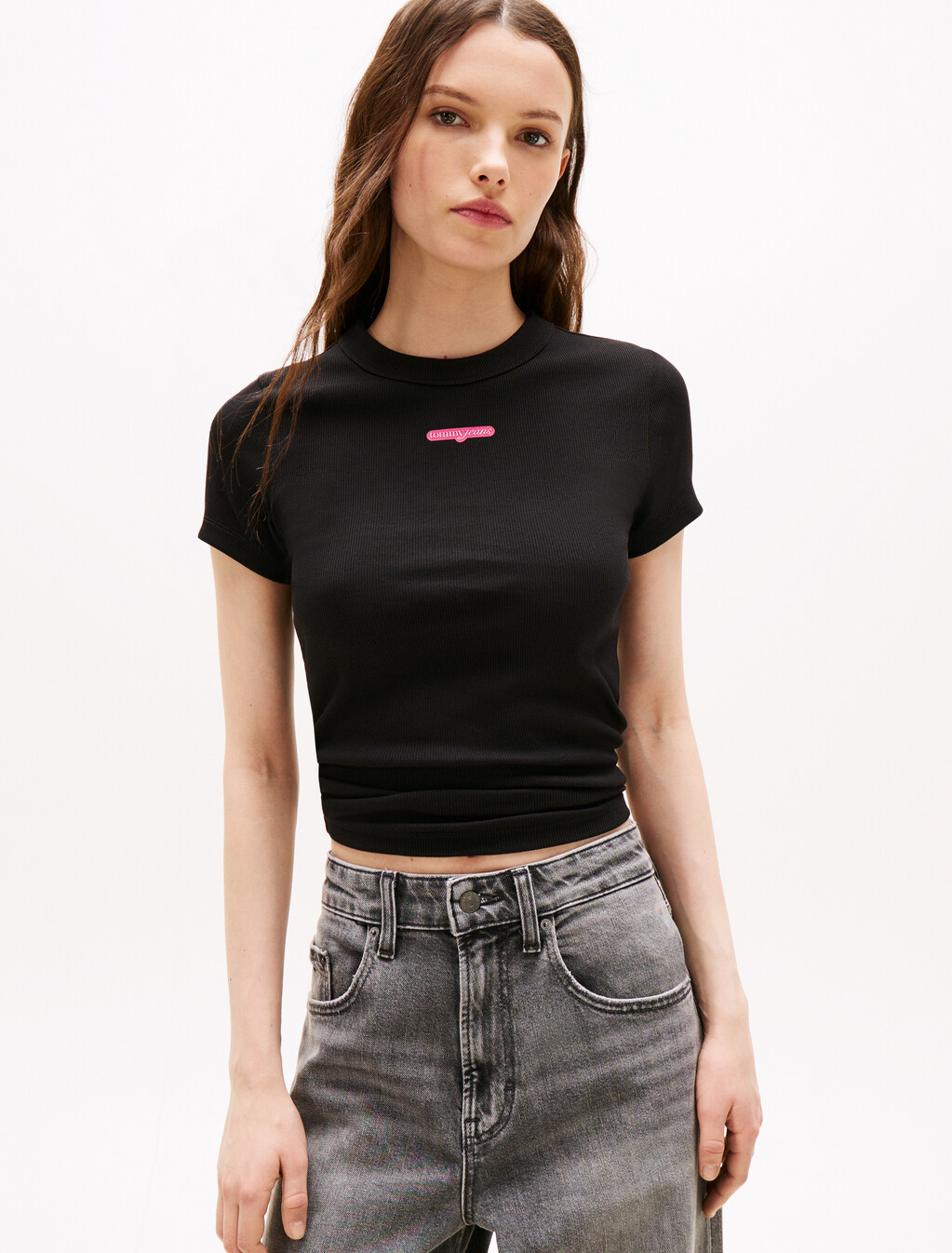 TJW SLM SCRPT LBL SSBlack, Black, hi-res