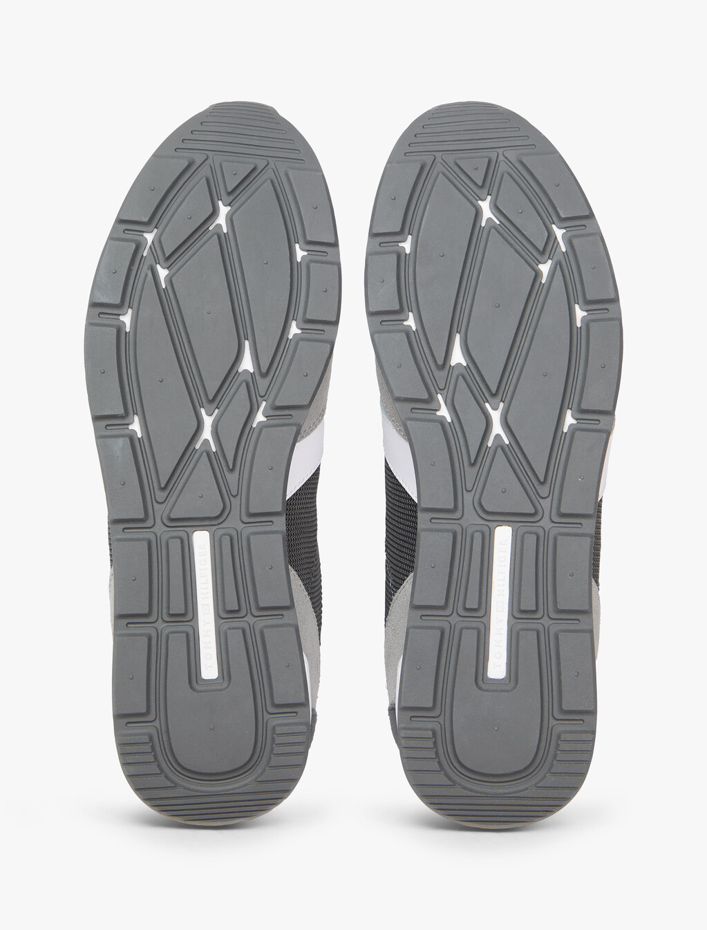 Suede Mixed Texture Trainers, Universal Grey, hi-res